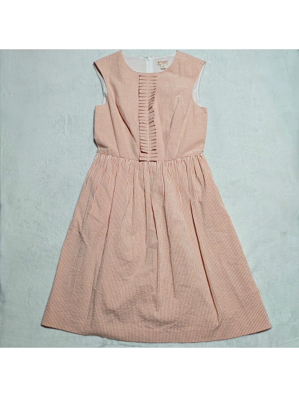 Brooks Brothers Red Fleece Pink Seersucker Cotton Dress Twee Sailor Summer